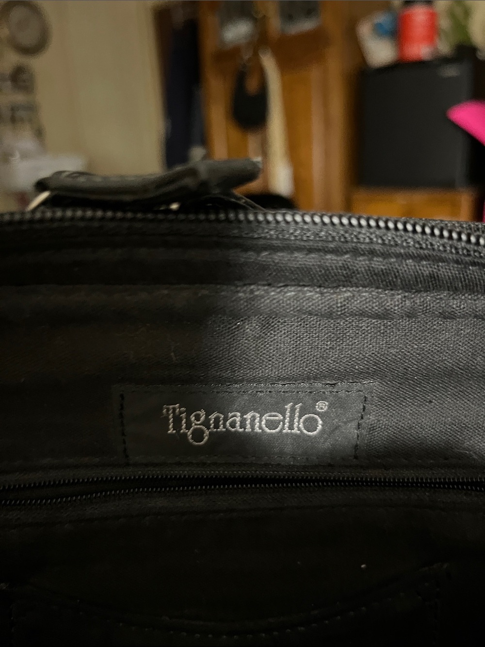 Tignanello Black Leather Women's Backpack - Picture 2 of 10